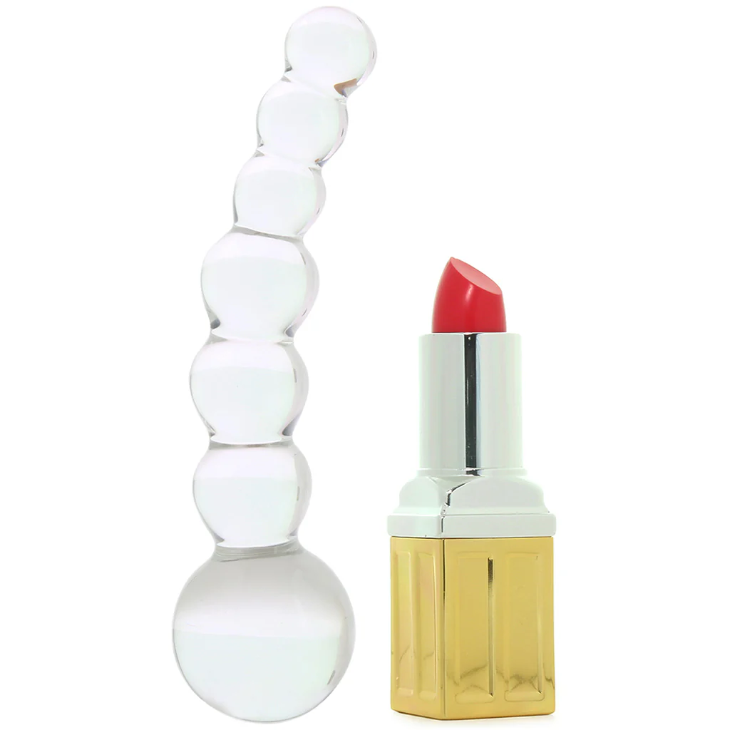 5 Inch Curved Glass Beaded Dildo - Image 4