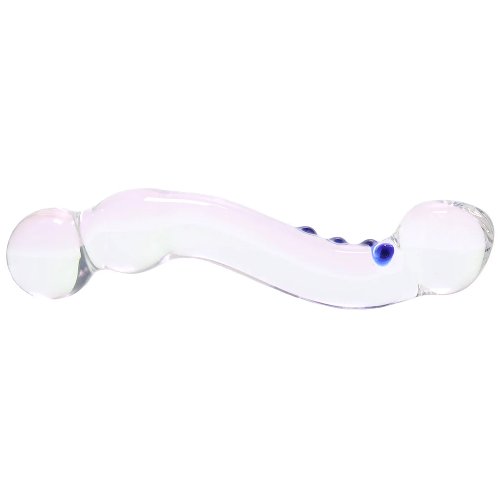 gläs 6 Inch Curved G-Spot Nubby Glass Dildo - Image 3