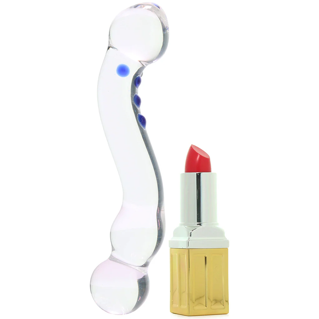 gläs 6 Inch Curved G-Spot Nubby Glass Dildo - Image 4