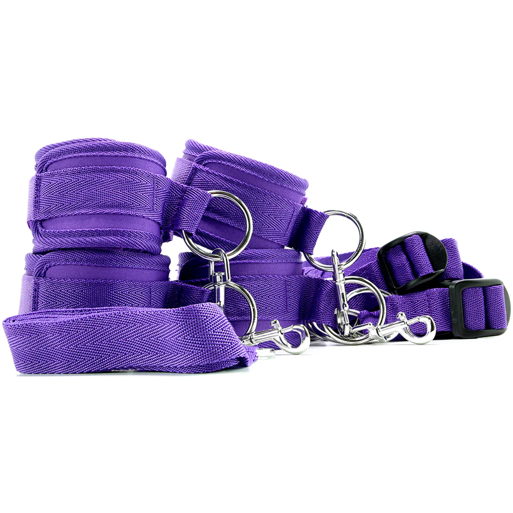 7 Piece Bed Spreader Restraint System in Purple - Image 2