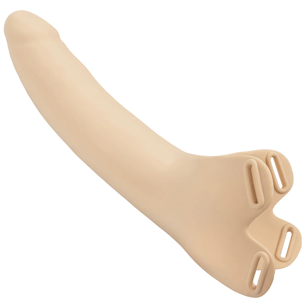 Accommodator Silicone Chin Strap Dildo in Ivory - Image 3