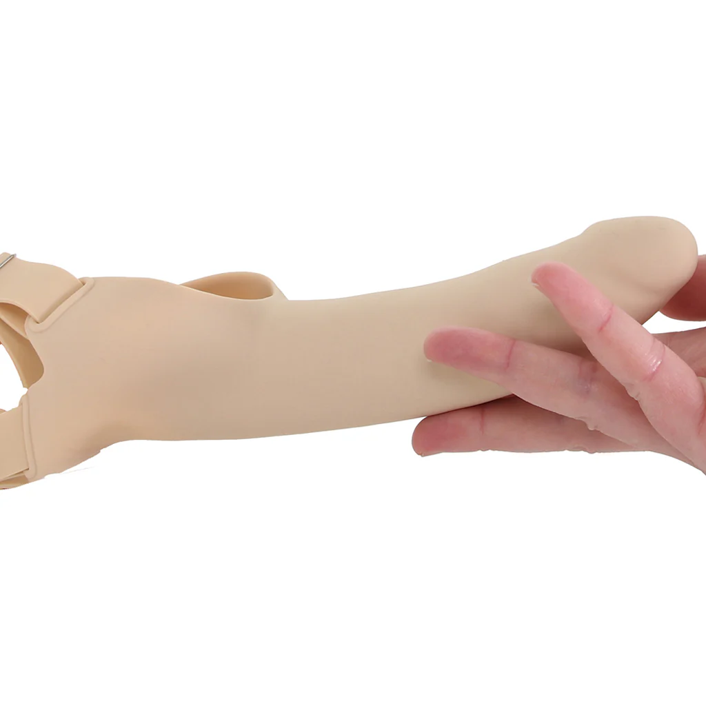 Accommodator Silicone Chin Strap Dildo in Ivory - Image 4
