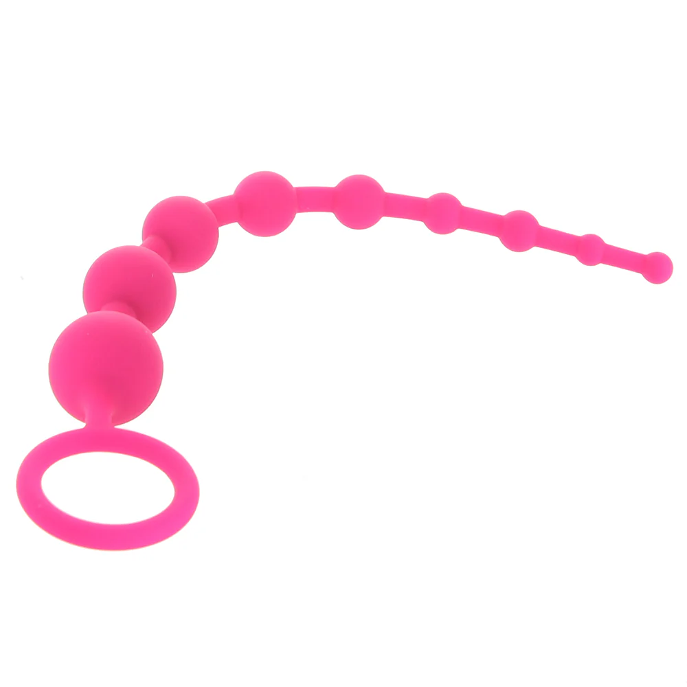 All About Anal Seamless Anal Beads in Pink - Image 5