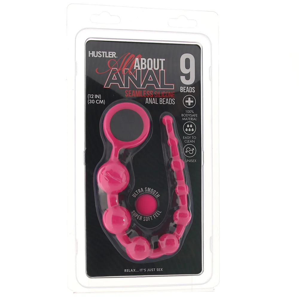 All About Anal Seamless Anal Beads in Pink - Image 6