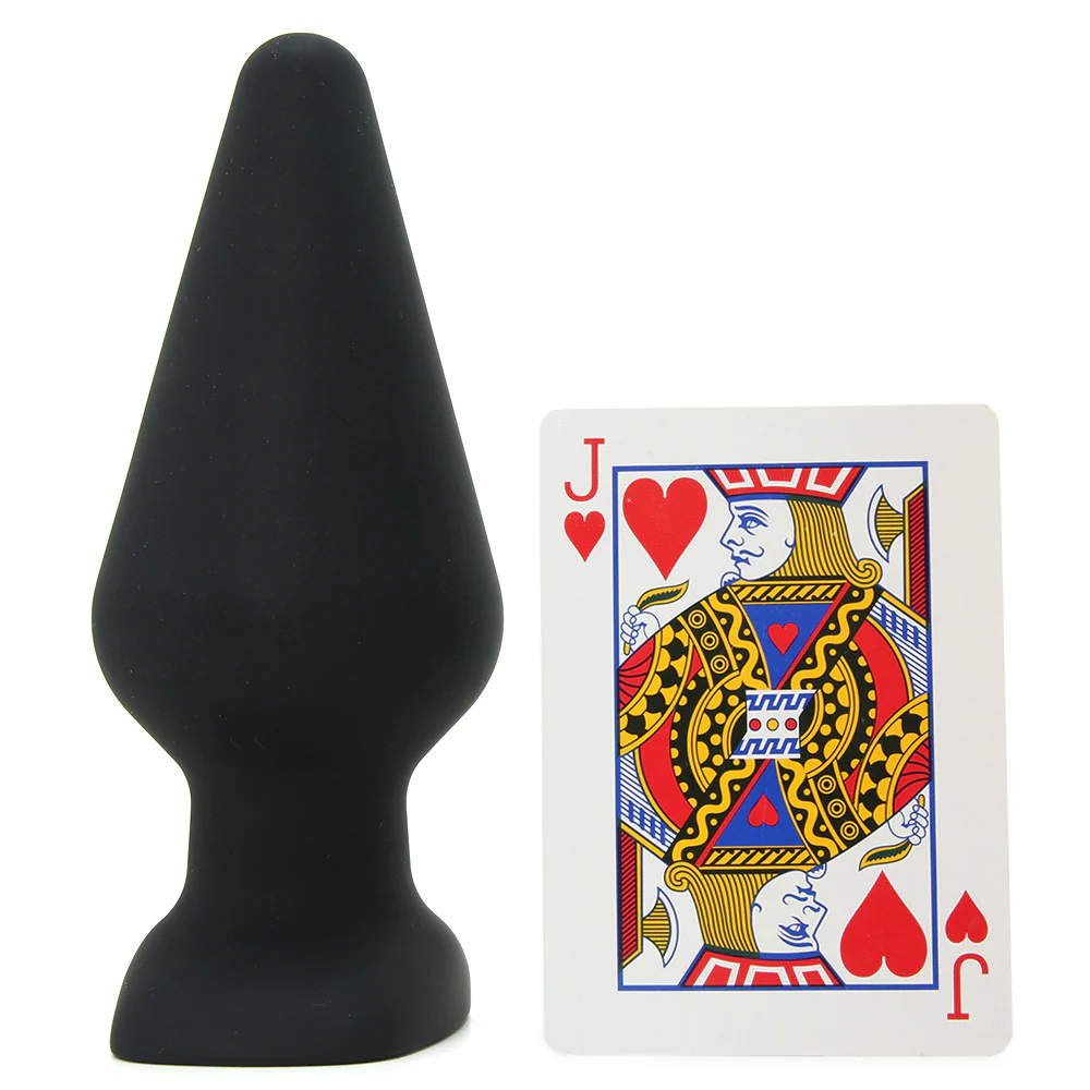 All About Anal Seamless Silicone 6 Inch Butt Plug in Black - Image 4