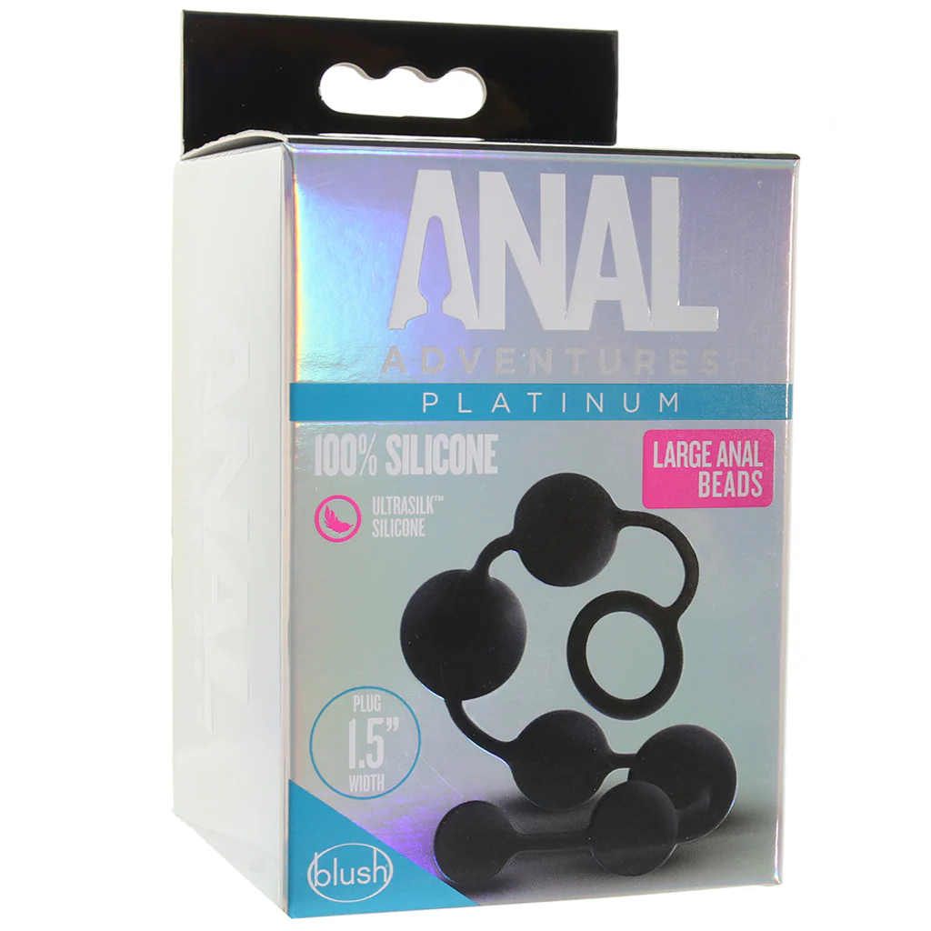 Anal Adventures Platinum Large Silicone Anal Beads - Image 6