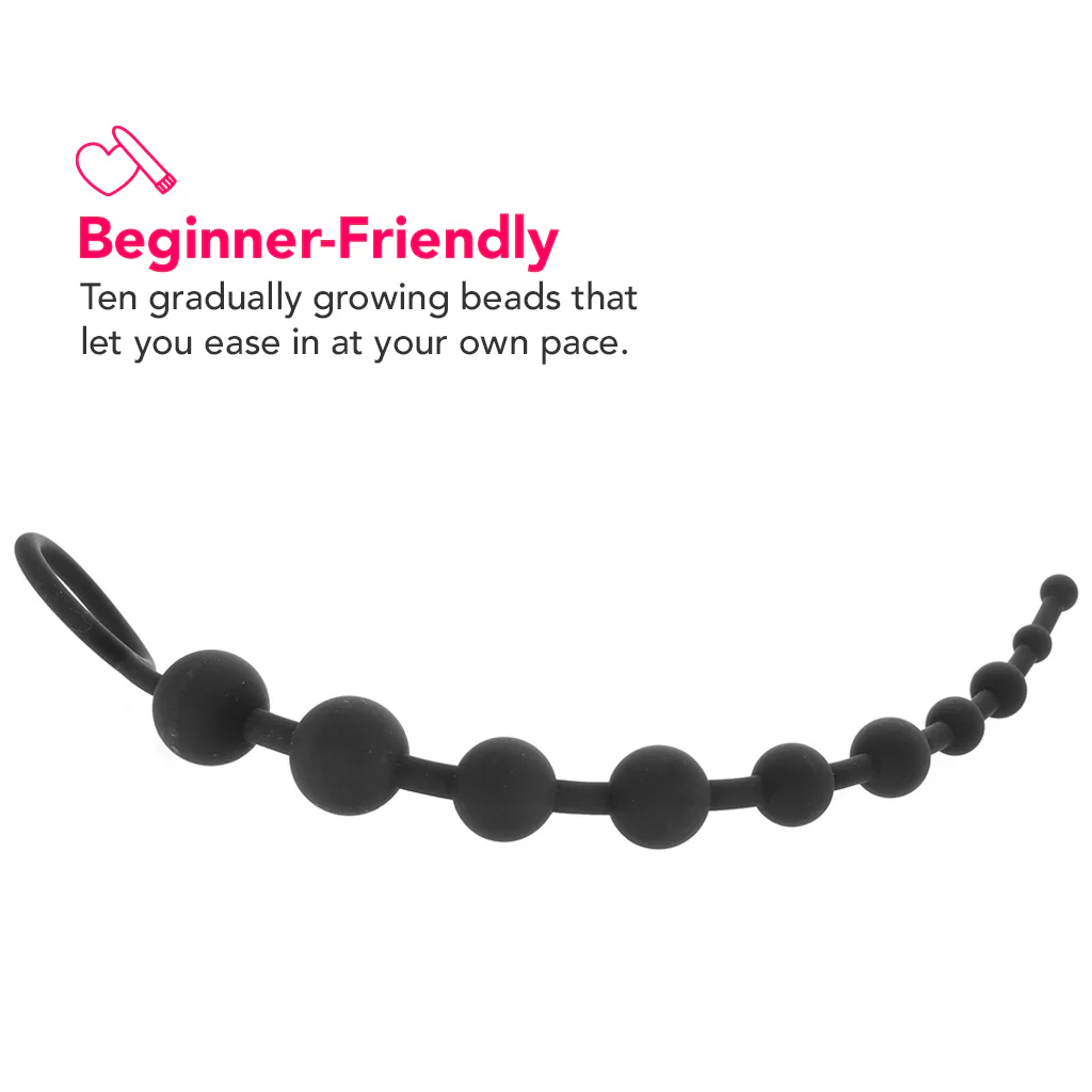 Anal Adventures Platinum Silicone Anal Beads - Image 3