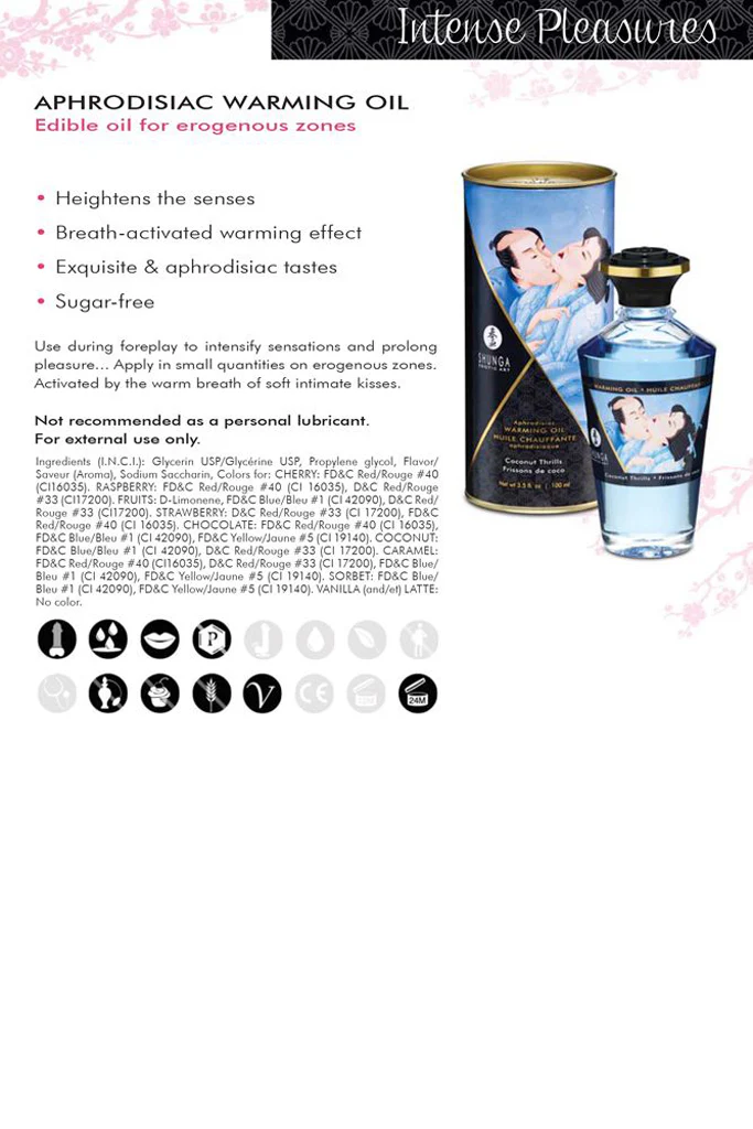 Aphrodisiac Warming Oil 3.5oz/100ml in Vanilla Fetish - Image 5