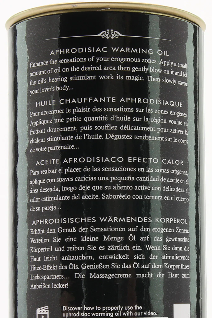Aphrodisiac Warming Oil 3.5oz/100ml in Blazing Cherry - Image 4