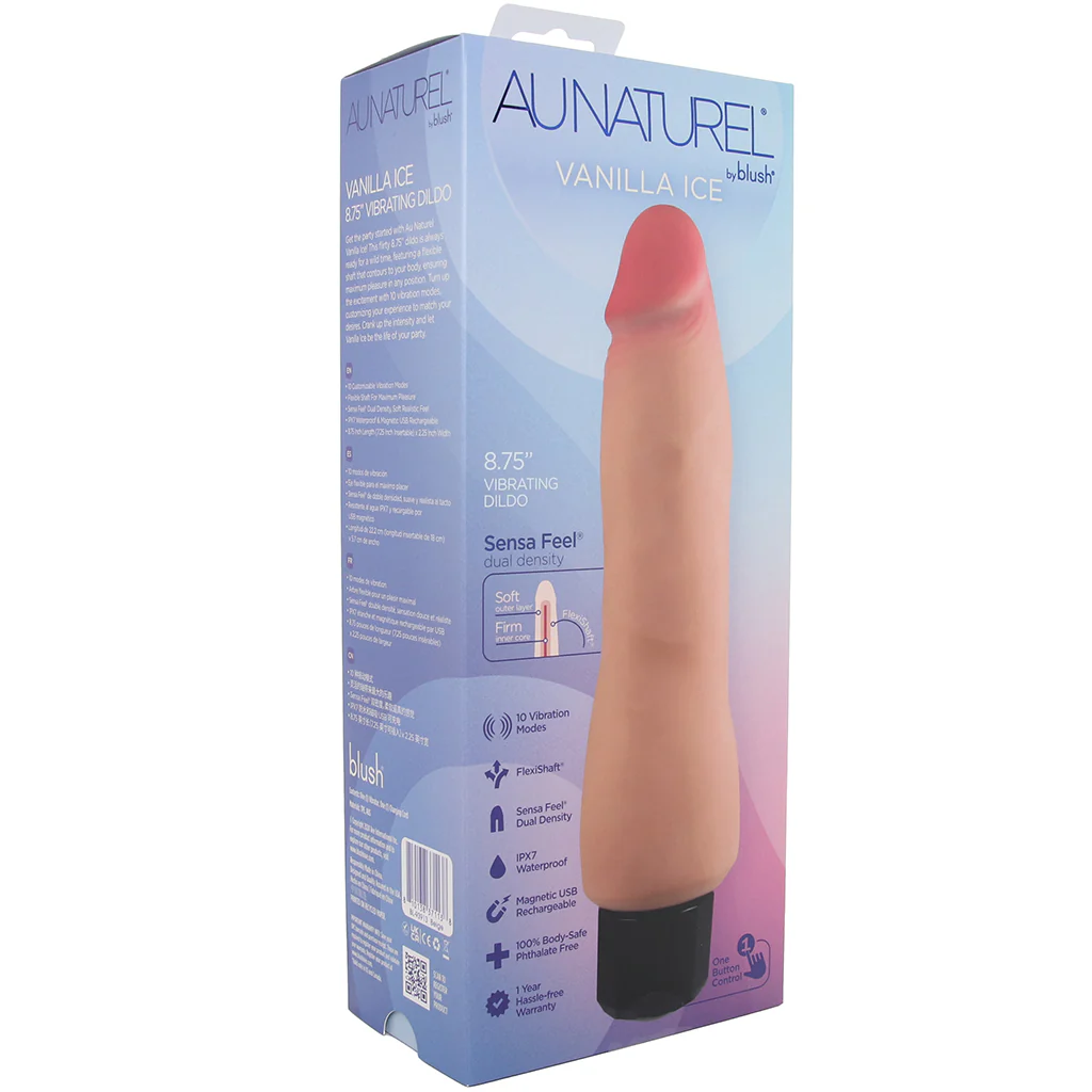 Au Natural Vanilla Ice 8.75 Inch Realistic Vibe - Image 9