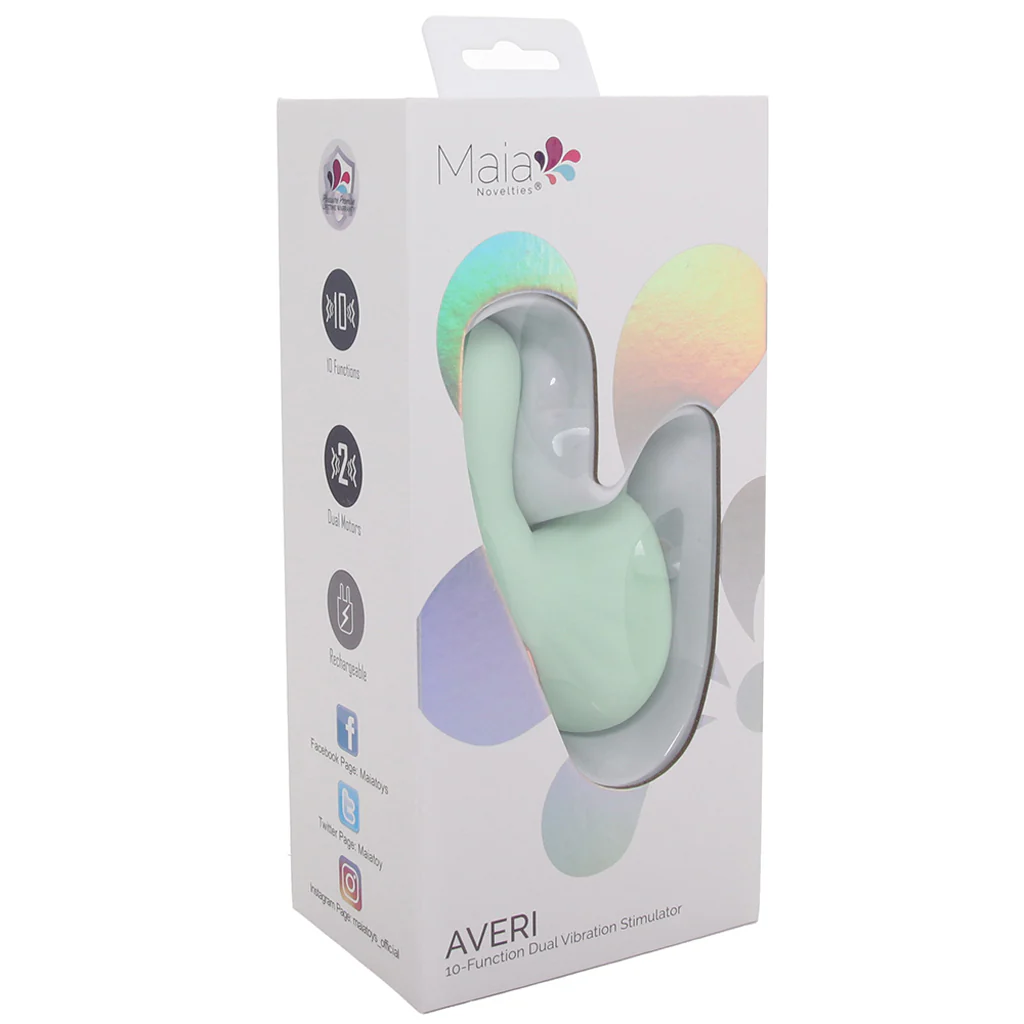Averi Dual Stimulator Vibe in Green - Image 6