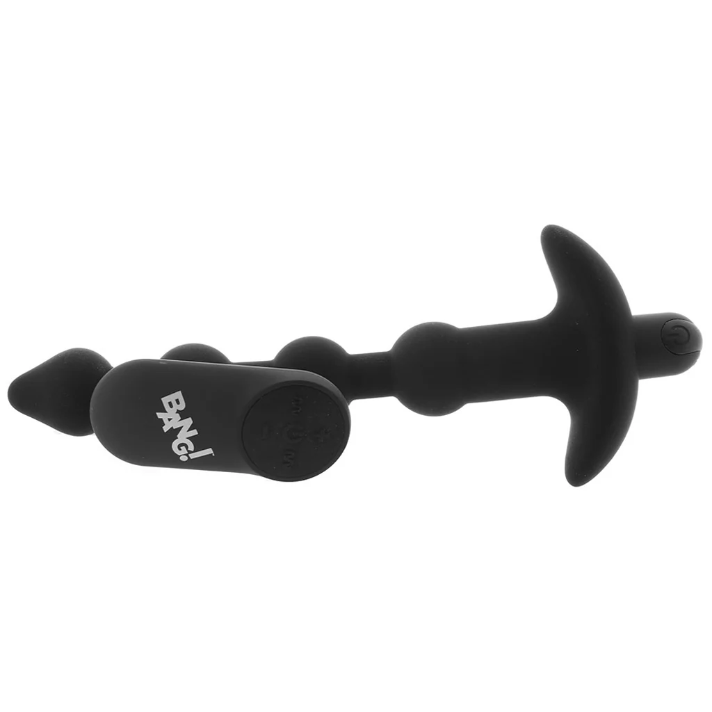 Bang! Vibrating Anal Beads in Black - Image 3