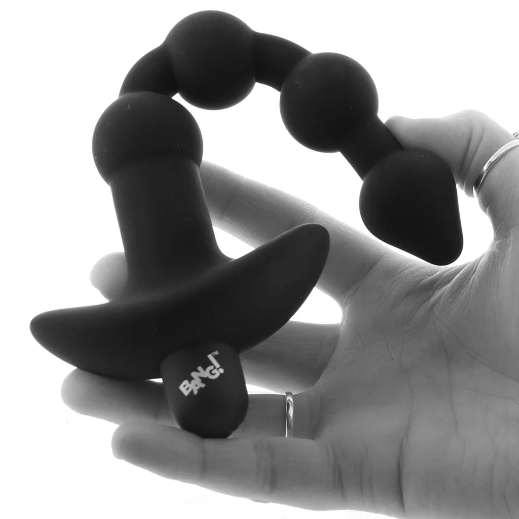 Bang! Vibrating Anal Beads in Black - Image 4