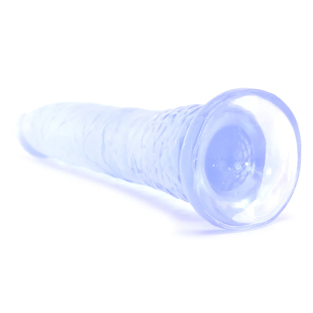 Basix Slim 7 Inch Dildo in Clear - Image 5