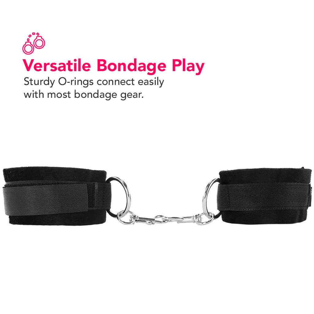 Black & White Velcro Wrist or Ankle Cuffs - Image 4