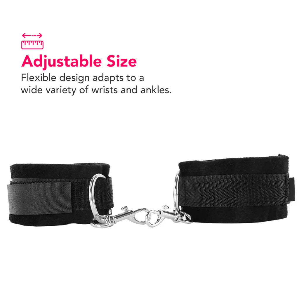 Black & White Velcro Wrist or Ankle Cuffs - Image 5