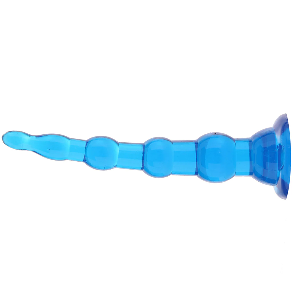 Blue Line 6.75 Inch Anal Beads With Suction Base - Image 3