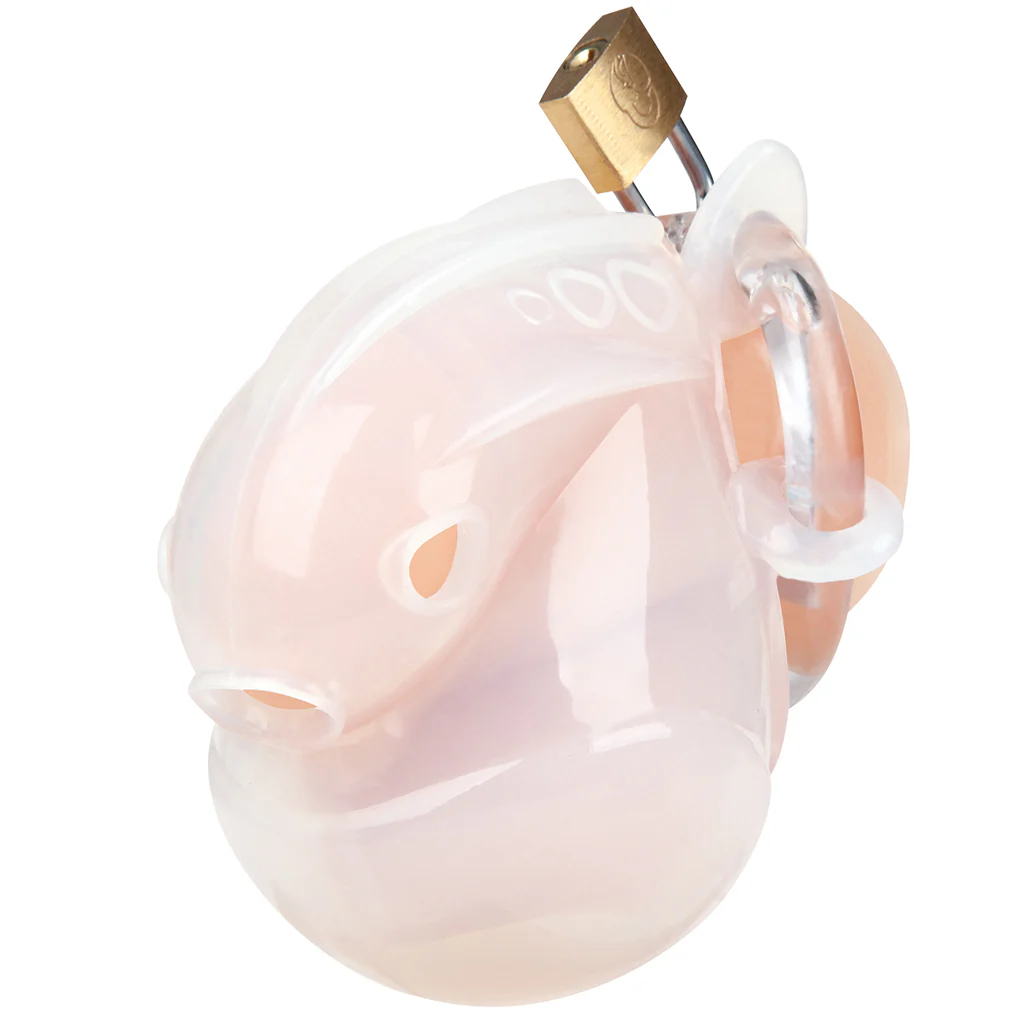 Blueline Full Restraint Silicone Chastity Device in Frosted - Image 2