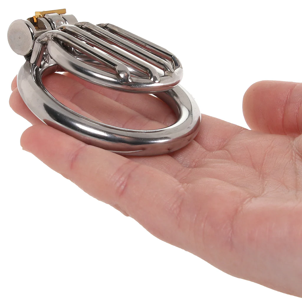 Blueline Stainless Steel Inverted Micro Jail Time Cock Cage - Image 4