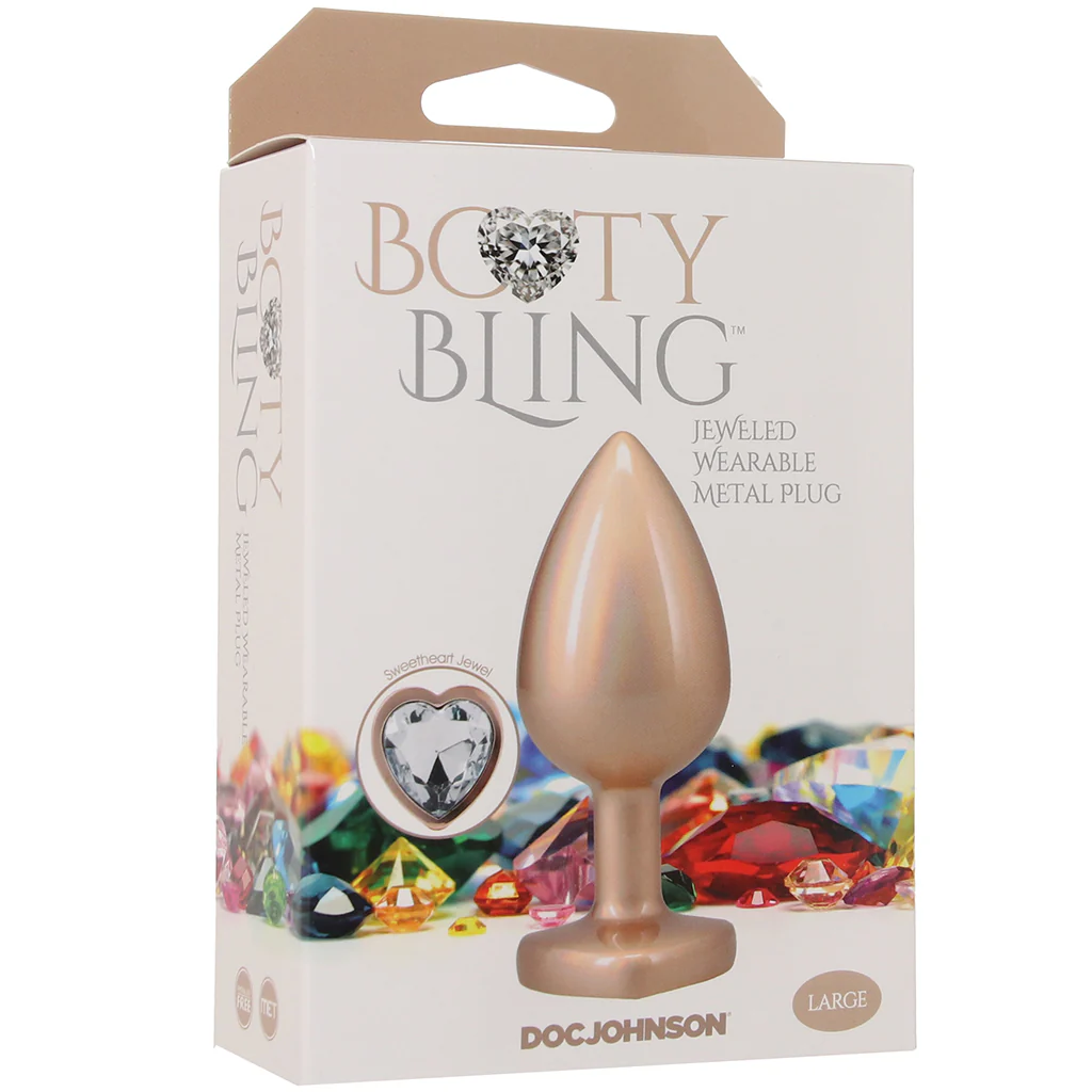 Booty Bling Gold Metal Jewelled Butt Plug in Large - Image 9