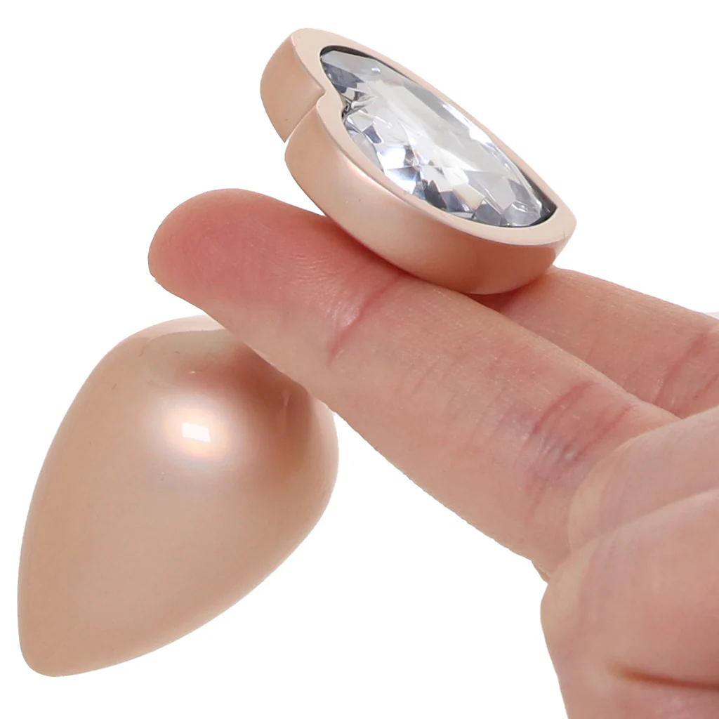 Booty Bling Gold Metal Jewelled Butt Plug in Small - Image 6