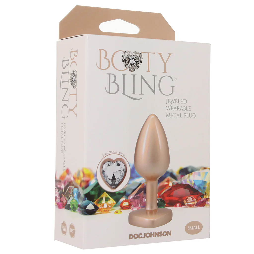Booty Bling Gold Metal Jewelled Butt Plug in Small - Image 9