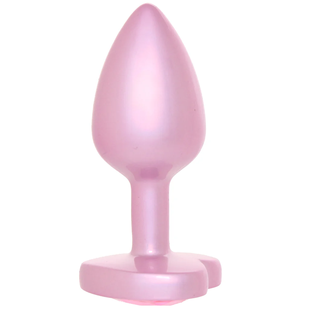 Booty Bling Pink Metal Jewelled Butt Plug in Small - Image 3