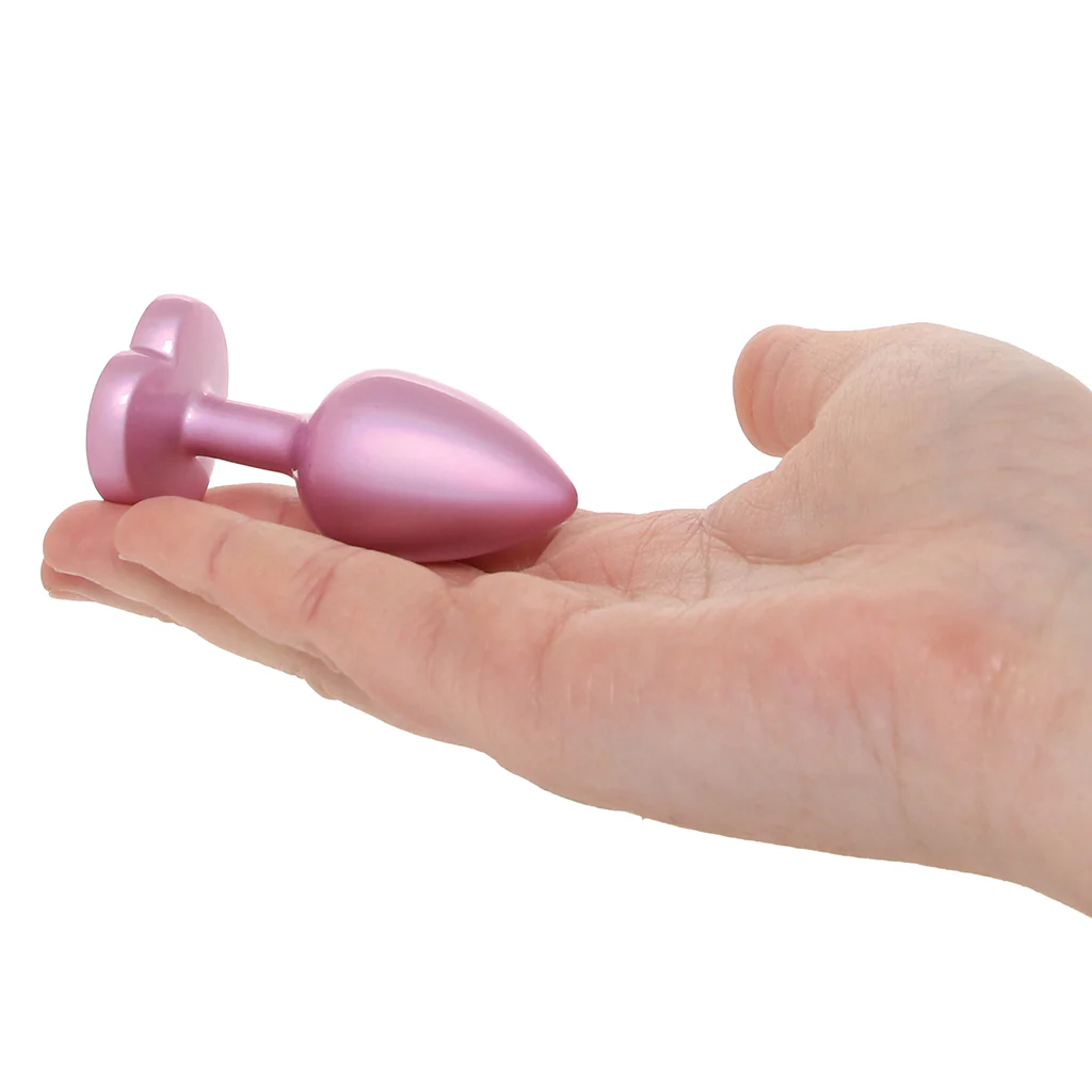 Booty Bling Pink Metal Jewelled Butt Plug in Small - Image 4