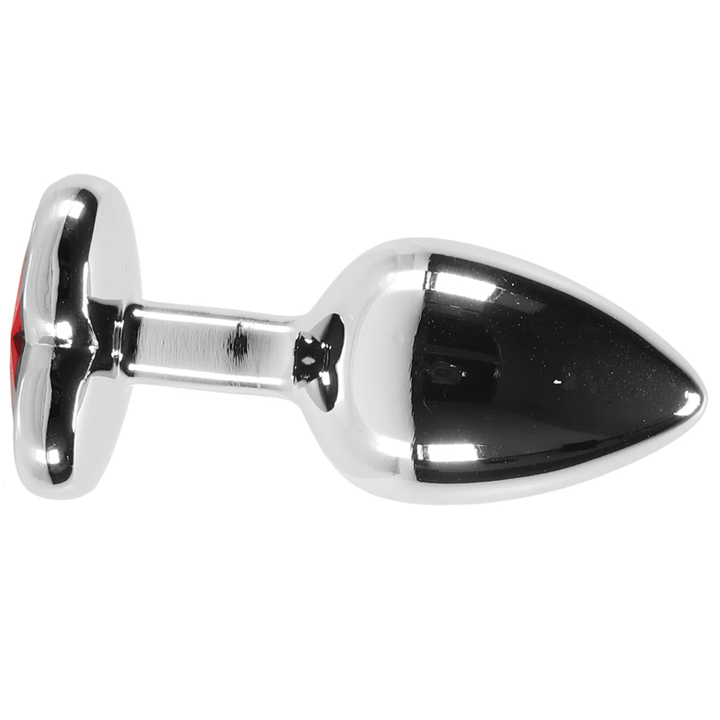 Booty Sparks Red Heart Gem Anal Plug in Small - Image 3