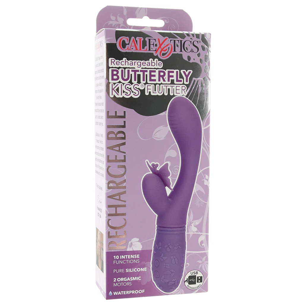 Butterfly Kiss Rechargeable Flutter Vibe in Purple - Image 6