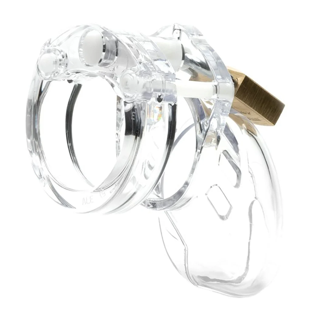 CB-6000S Clear Male Chastity Device in 2.5 Inch - Image 3