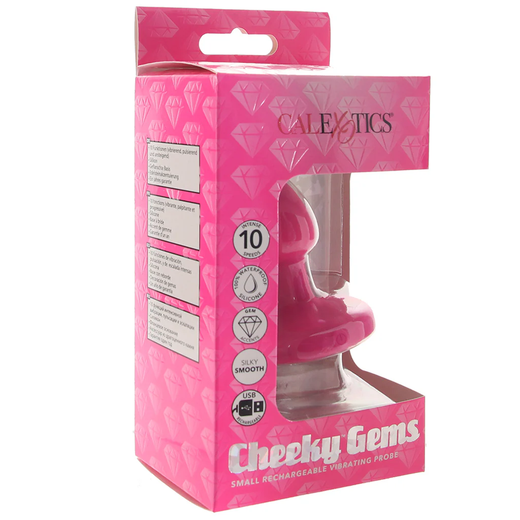 Cheeky Gems Small Vibrating Probe in Pink - Image 6