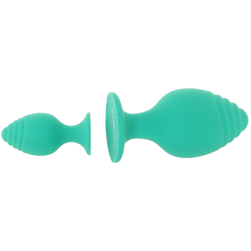 Cheeky Green Textured Butt Plug Set - Image 3