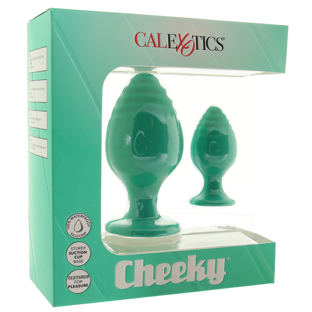 Cheeky Green Textured Butt Plug Set - Image 6