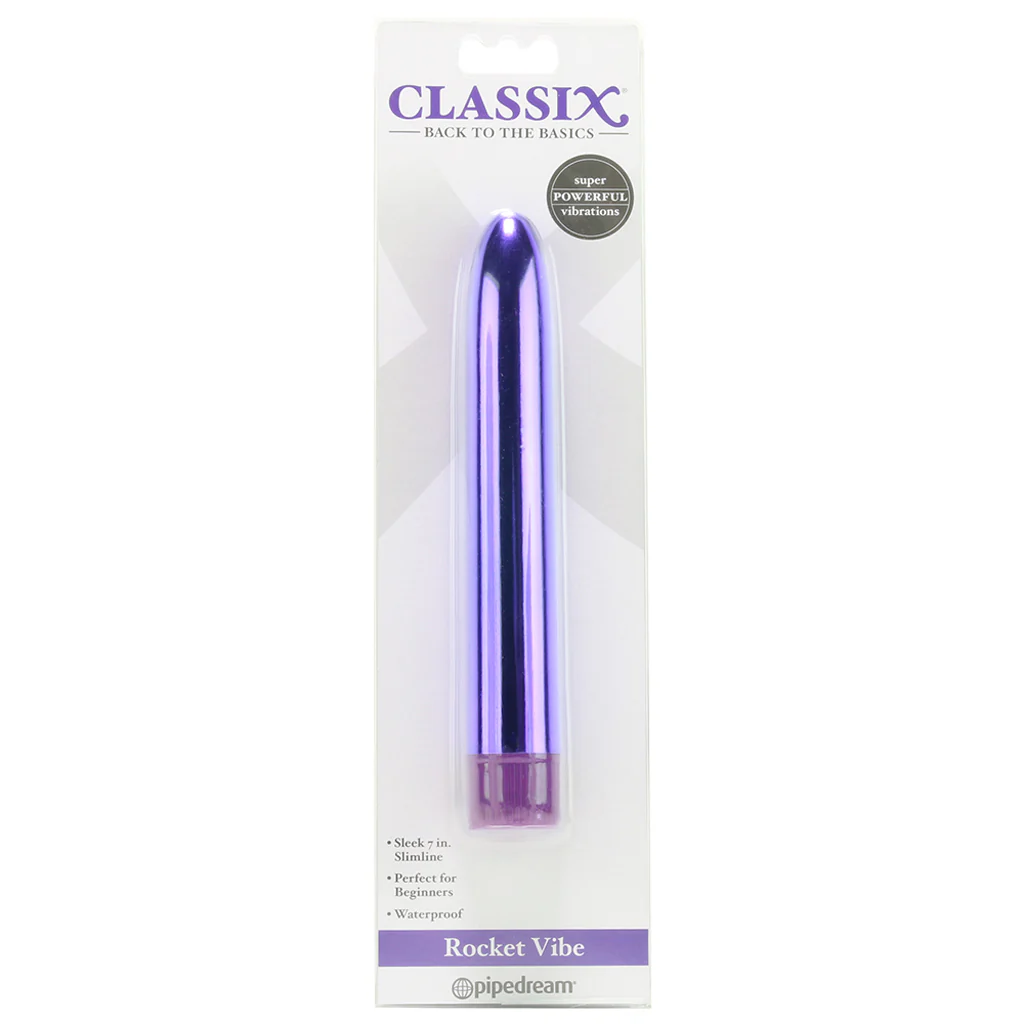 Classix 7 Inch Slimline Rocket Vibe in Metallic Purple - Image 6