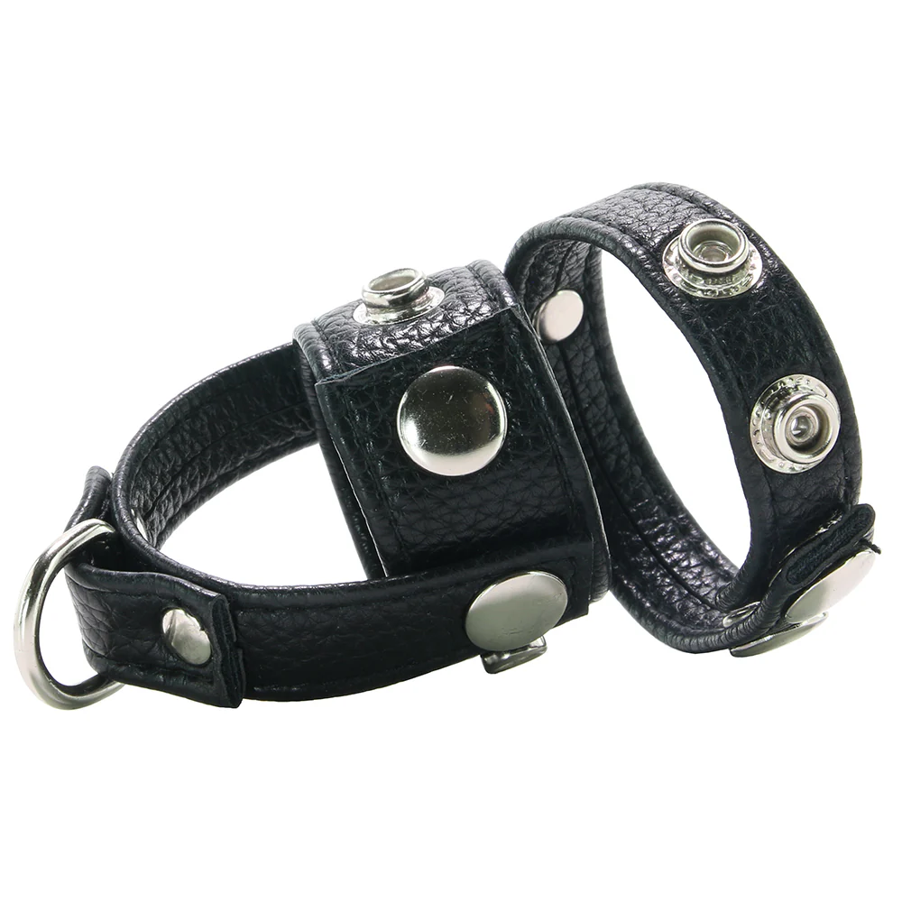 Blue Line Cock Ring with 1 Inch Ball Stretcher - Image 2
