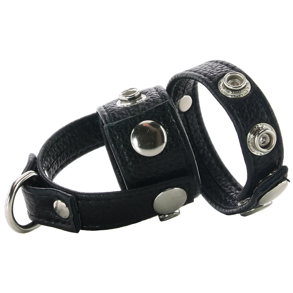 Blue Line Cock Ring with 1 Inch Ball Stretcher - Image 3