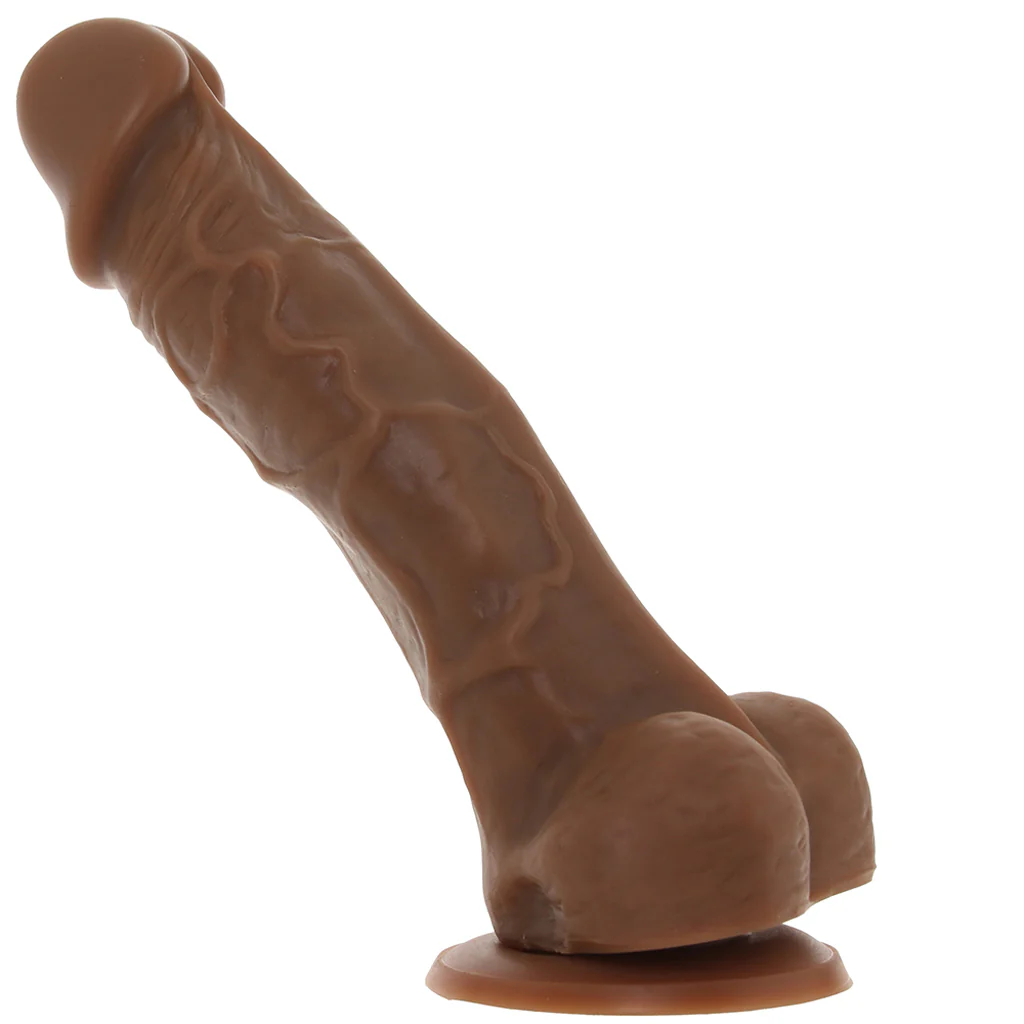 Colours 5 Inch Dual Density Silicone Dildo in Brown - Image 3