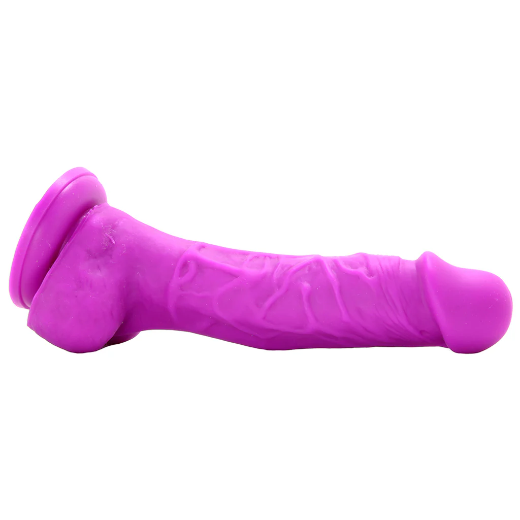 Colours 5 Inch Dual Density Silicone Dildo in Purple - Image 3