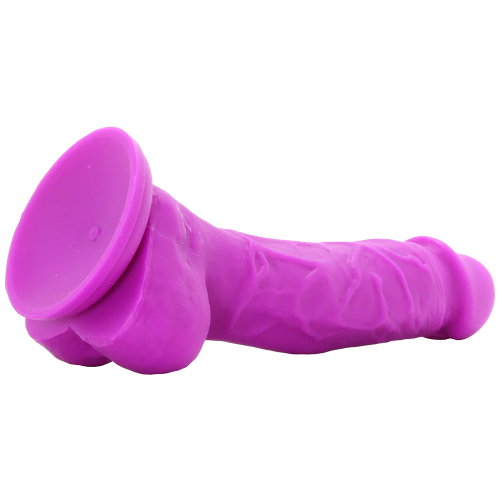 Colours 5 Inch Dual Density Silicone Dildo in Purple - Image 5