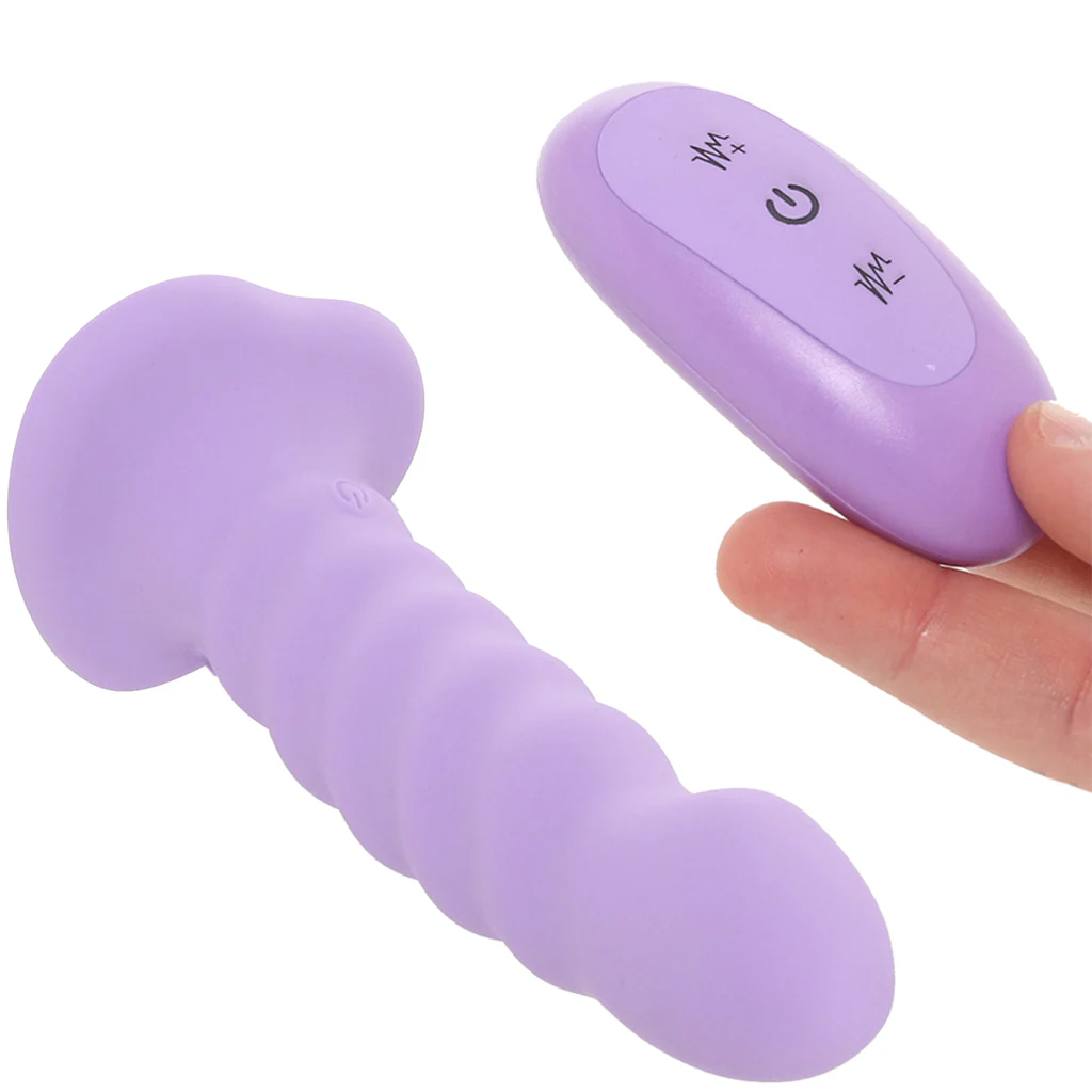 Colours 6 Inch Ribbed Remote Vibe in Purple - Image 2