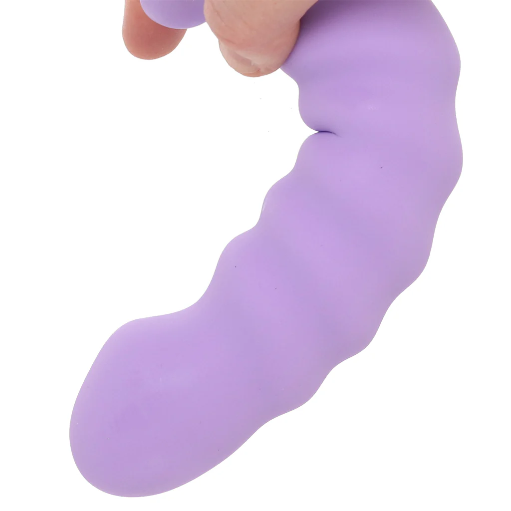 Colours 6 Inch Ribbed Remote Vibe in Purple - Image 8