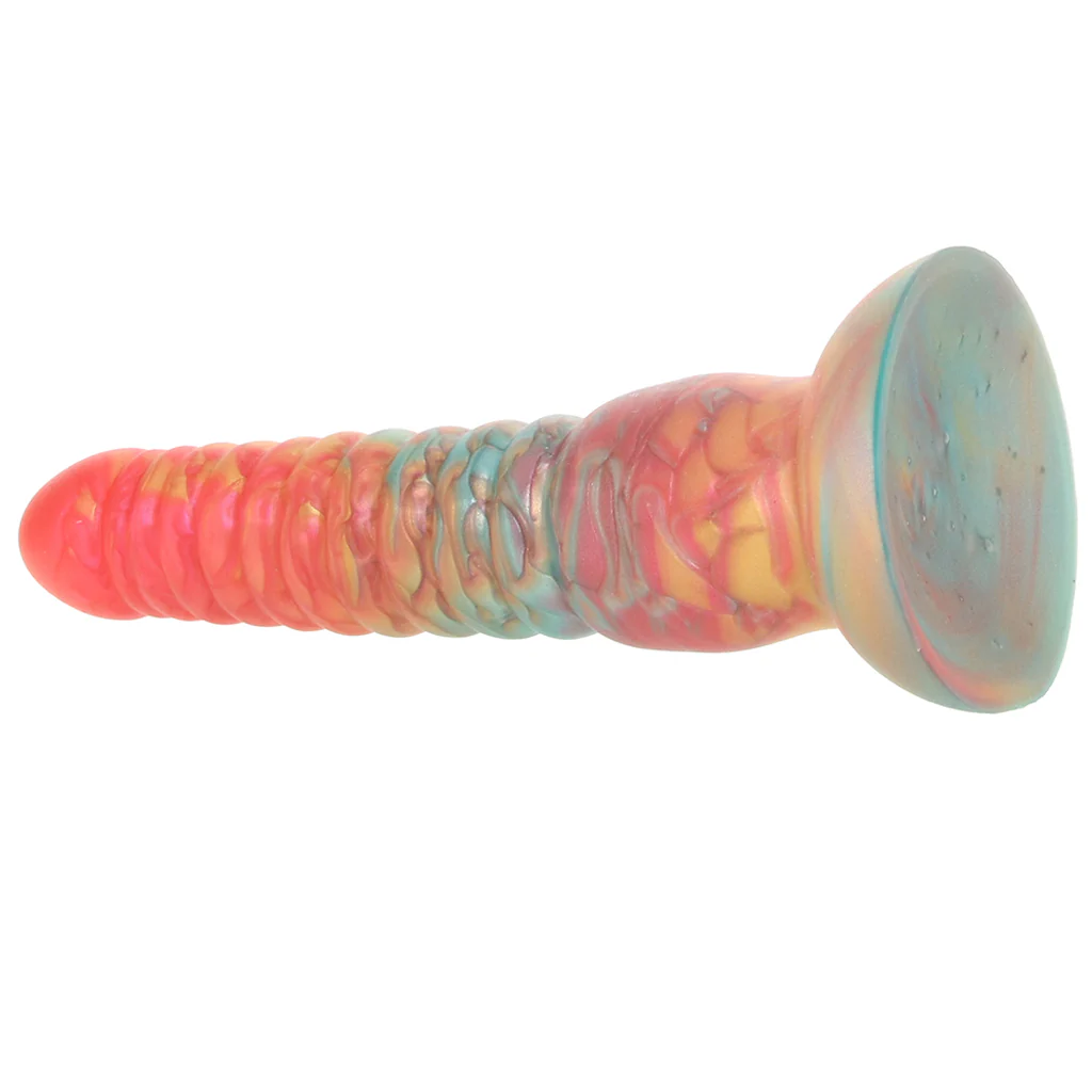 Colours Stacked 6 Inch Dildo in Red/Gold - Image 5