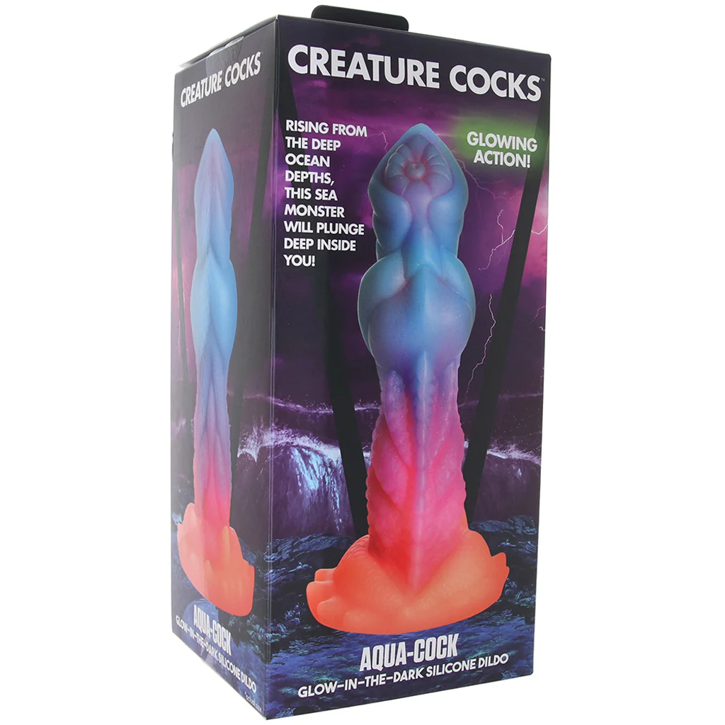 Creature Cocks Aqua-Cock Glow-in-the-Dark Dildo - Image 6