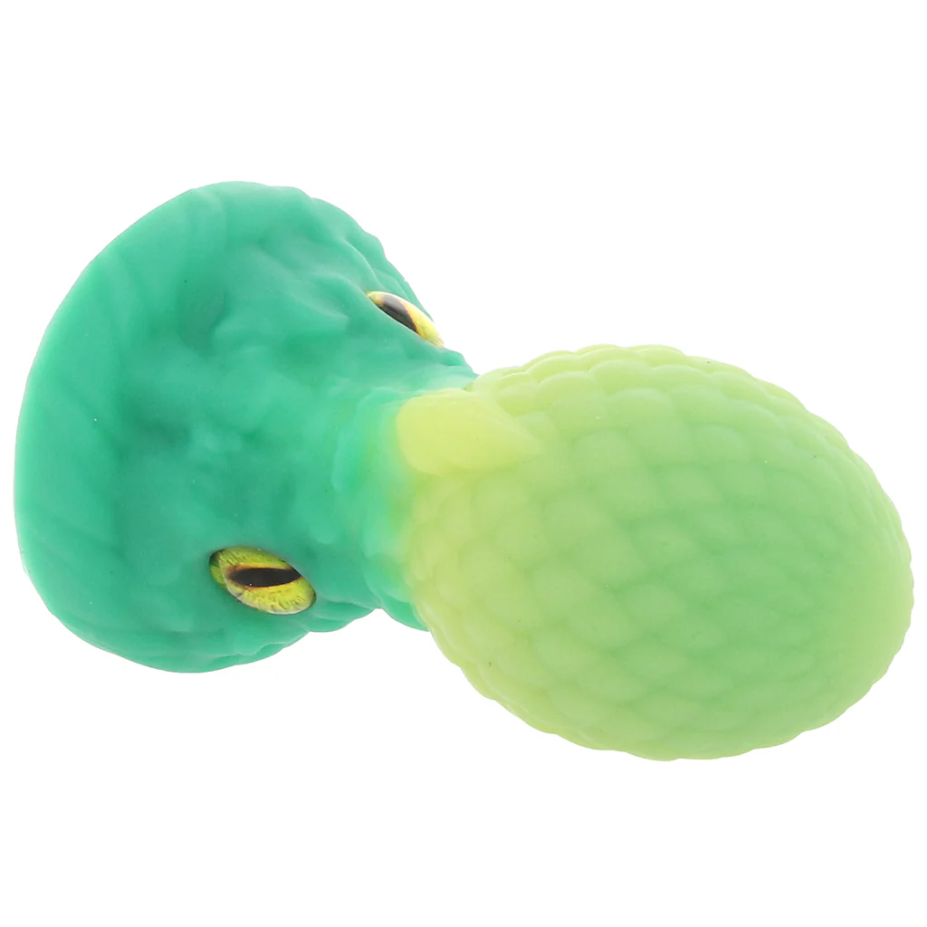 Creature Cocks Eye of the Dragon Silicone Plug in Green - Image 2