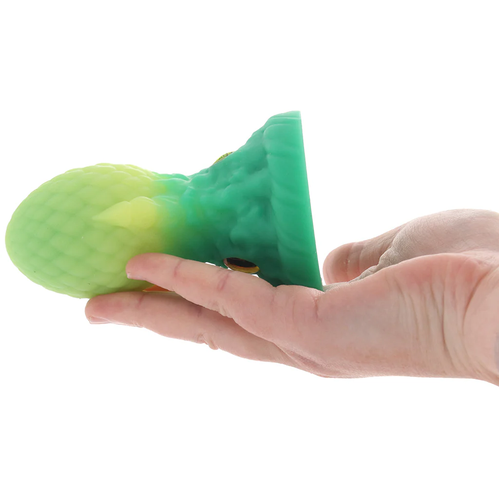 Creature Cocks Eye of the Dragon Silicone Plug in Green - Image 4