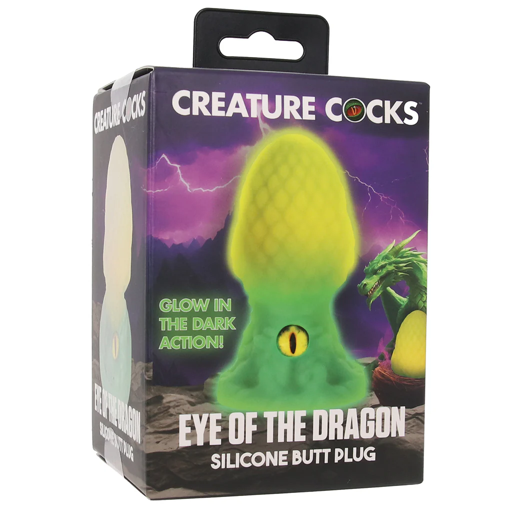 Creature Cocks Eye of the Dragon Silicone Plug in Green - Image 9