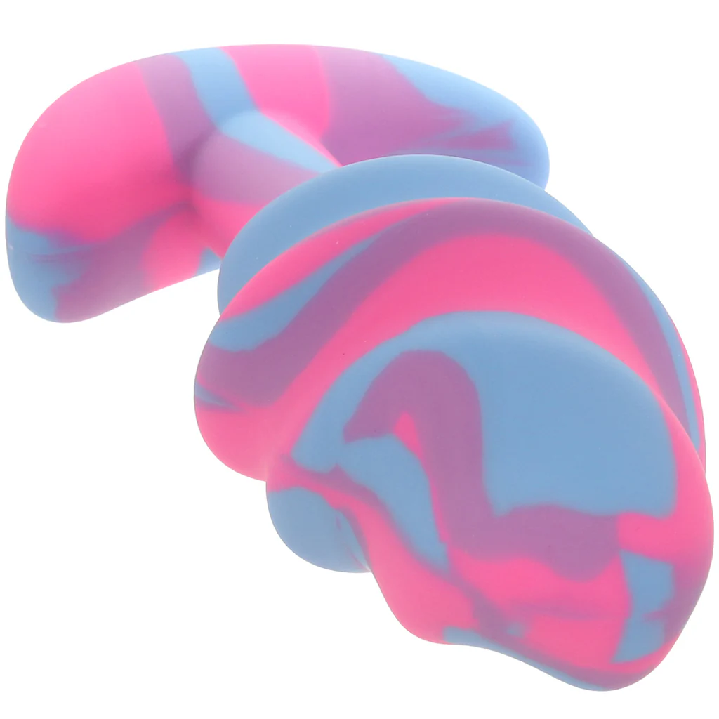Creature Cocks Unicorn Swirl Silicone Butt Plug in Large - Image 2