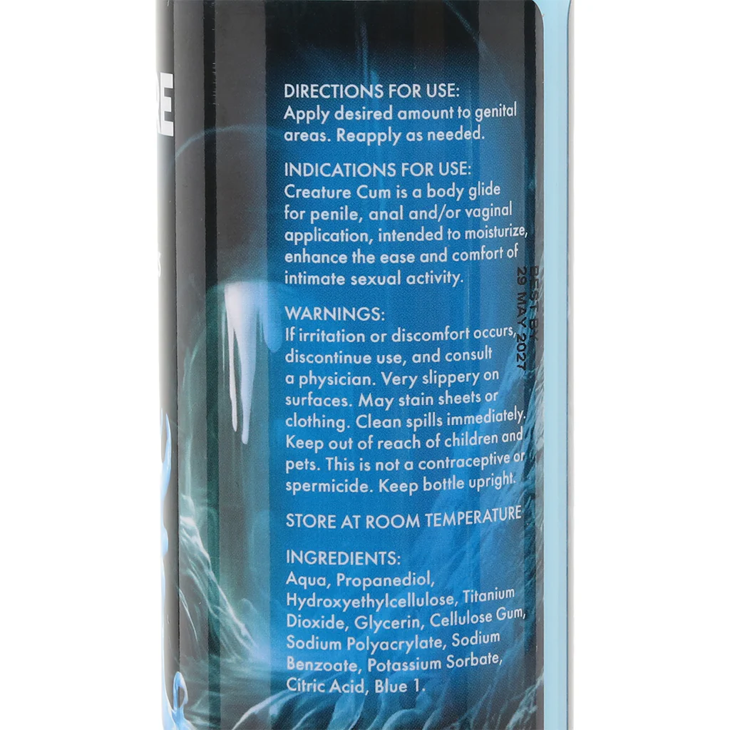 Creature Cum Water-Based Blue Lube in 4oz/118ml - Image 7