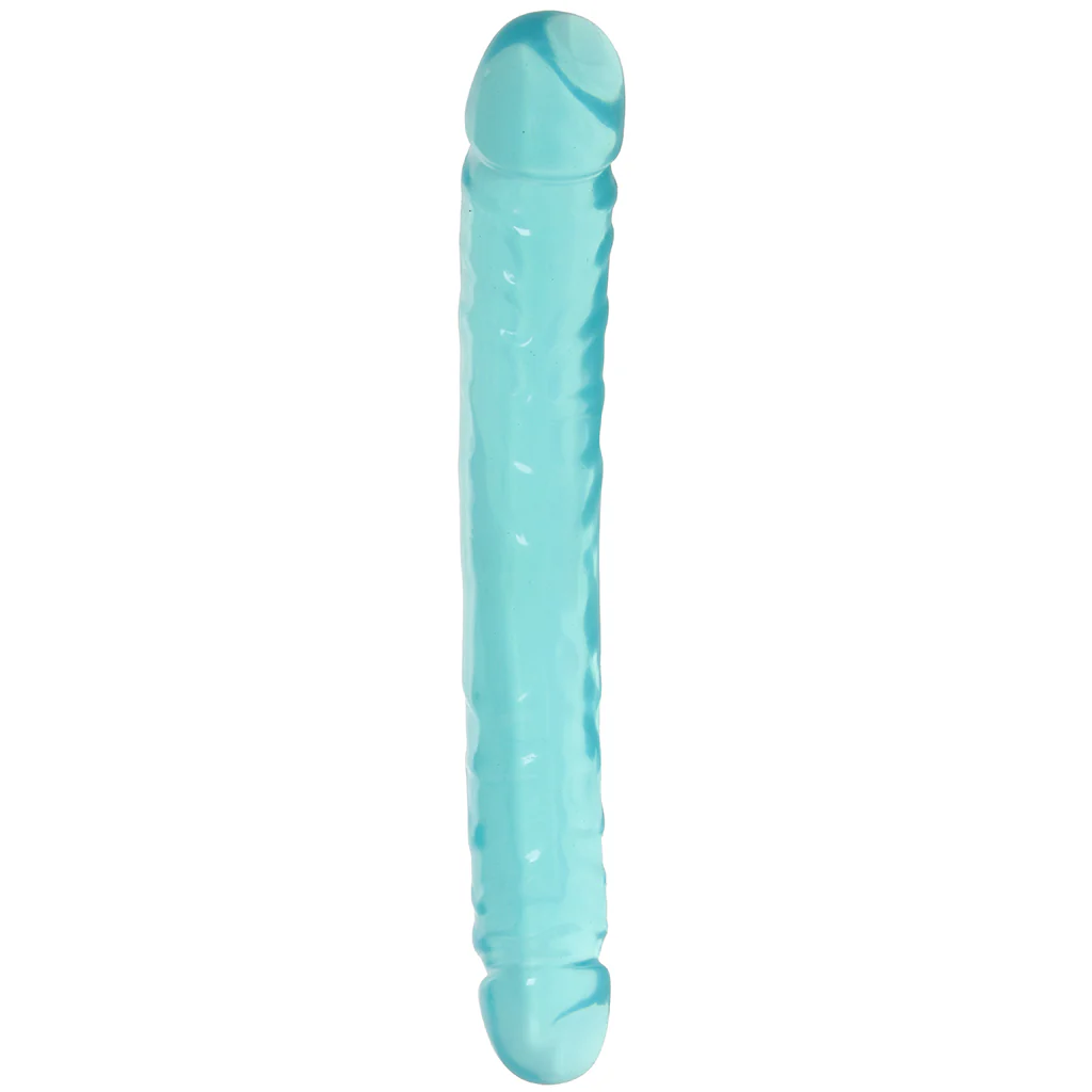 Crystal Jellies 12 Inch Double Dildo in Teal